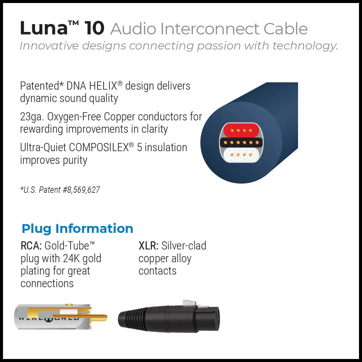 Wireworld Luna™ 10 Audio Interconnect Cable
