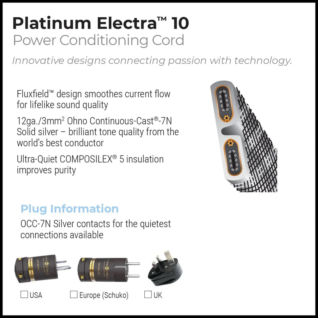Wireworld Platinum Electra™ 10 Power Conditioning Cord