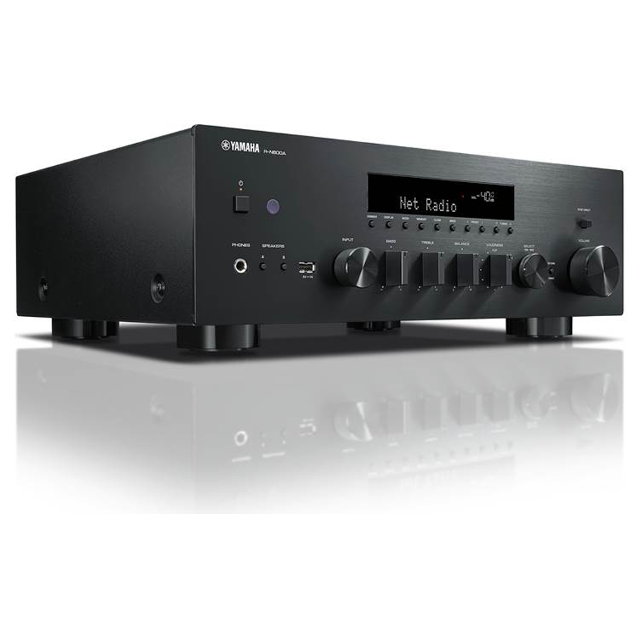 Yamaha R-N600ABL Stereo Receiver w/Wi-Fi, BT, & Apple AirPlay 2 (Black)