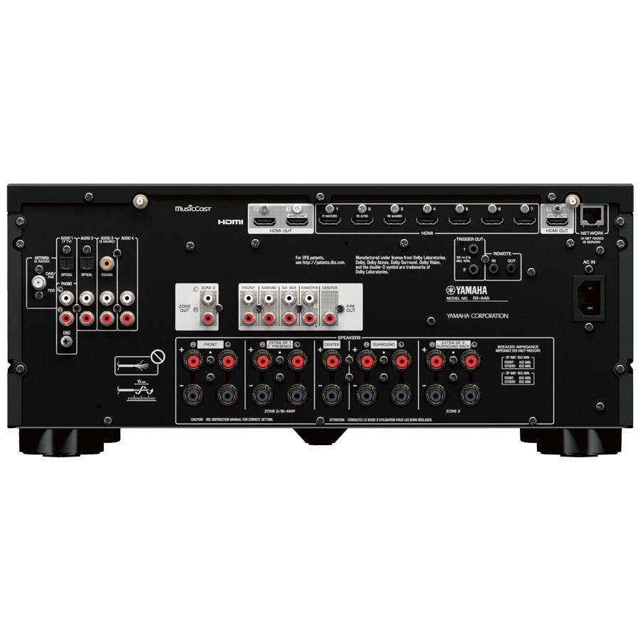 Yamaha RX-A4ABL AVENTAGE 7.2-Channel AV Receiver w/8K HDMI & MusicCast