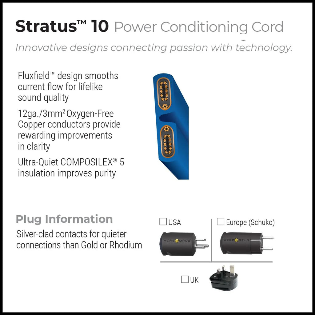 Wireworld Stratus™ 10 Power Conditioning Cord