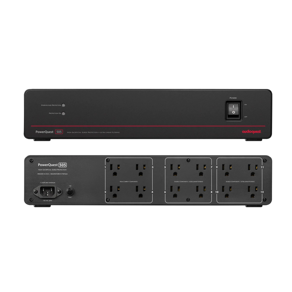 Audioquest PowerQuest 505 12-Outlet Power Conditioner & Non-Sacrificial Surge Protector