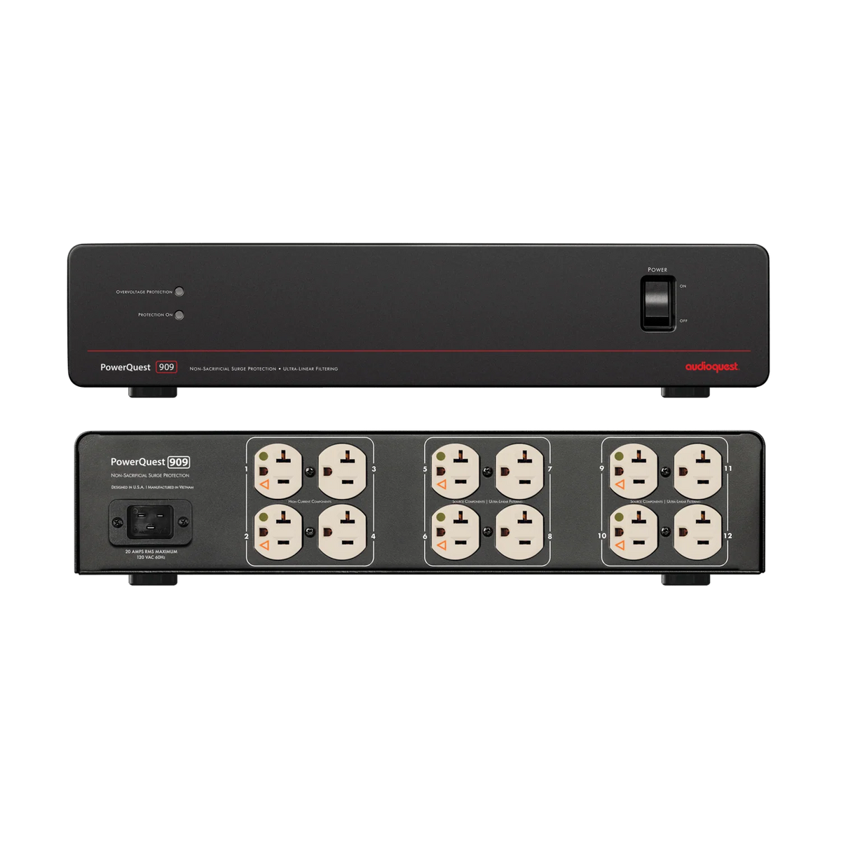 Audioquest Powerquest 909 12-Outlet Power Conditioner & Non-Sacrificial Surge Protector