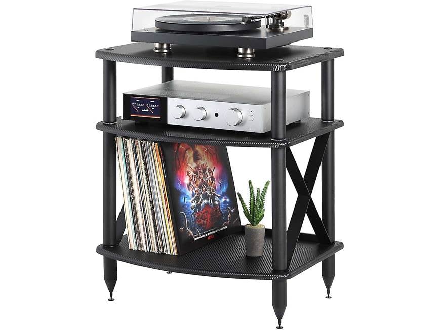 Pangea Audio Vulcan Turntable Stand - 3-shelf Audio Stand (Carbon Fiber)