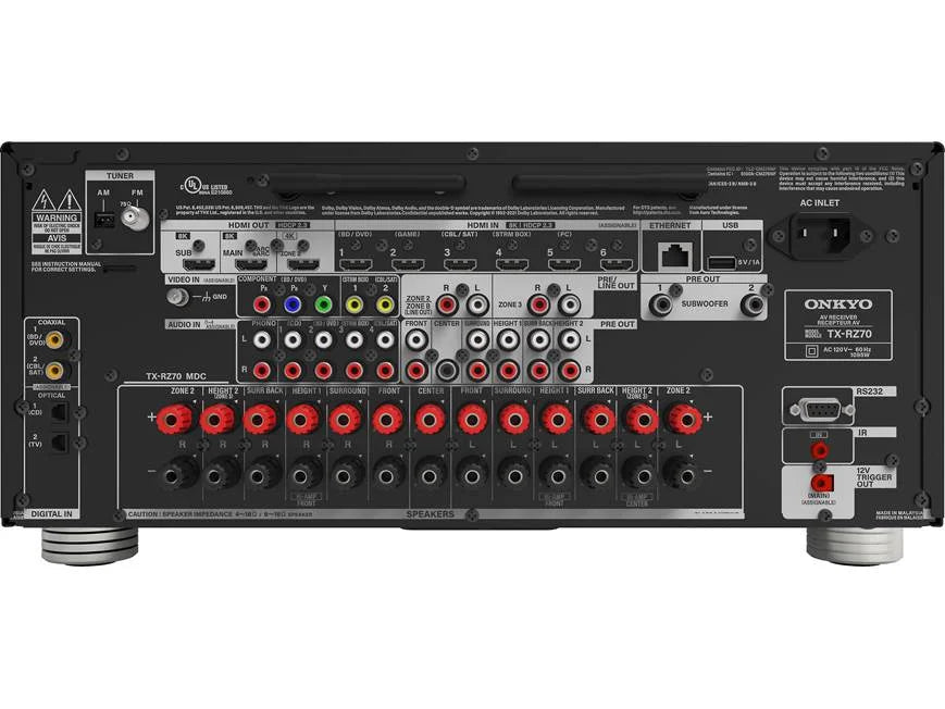 Onkyo TX-RZ70 Flagship 11.2-Channel AV Receiver