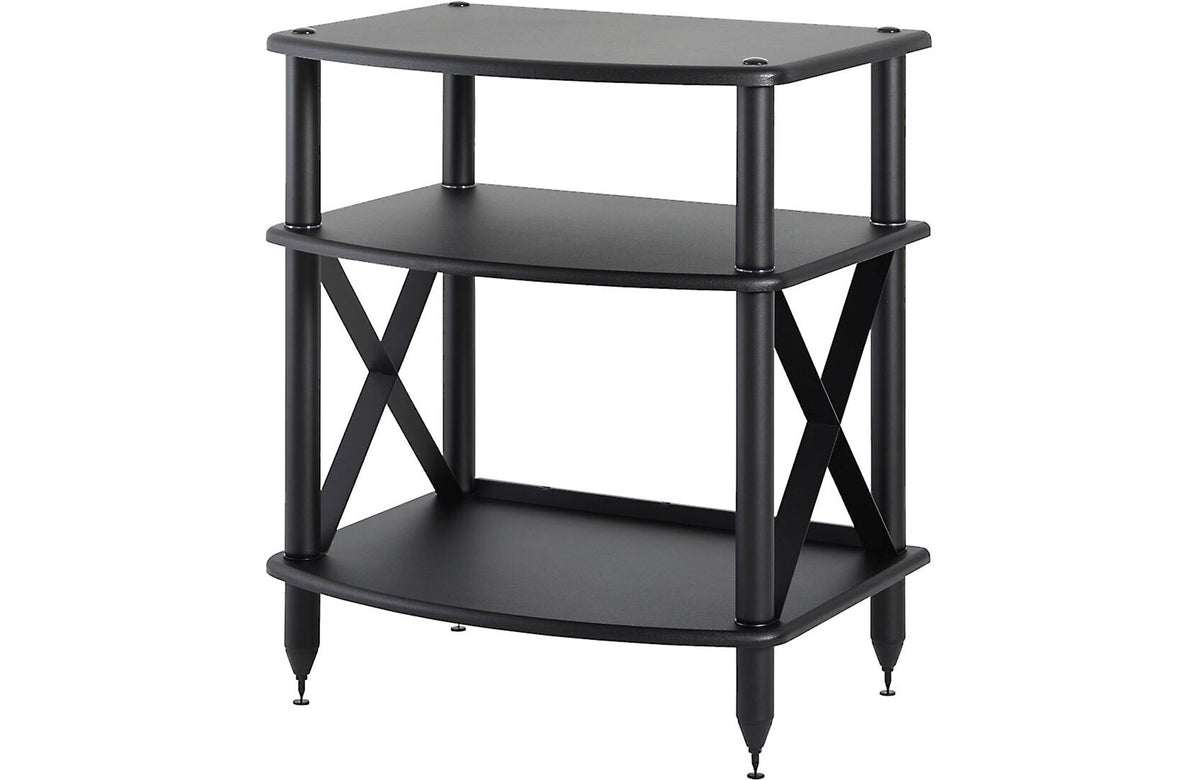Pangea Audio Vulcan Turntable Stand - 3-shelf Audio Stand (Black)