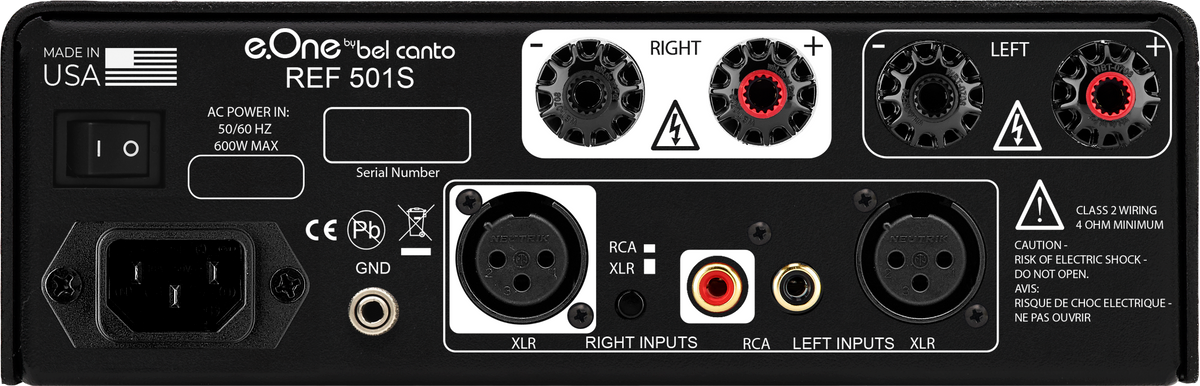 Bel Canto e.One REF501S Balanced Stereo Power Amplifier